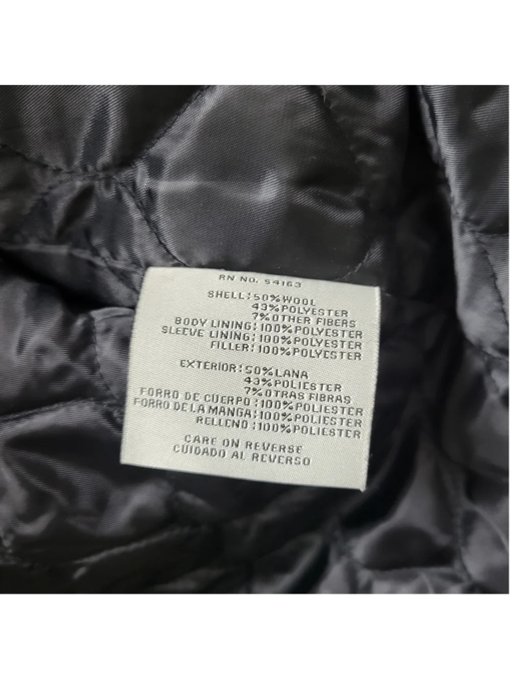 Levis Jacket Men's Black Wool Polyester Blend Full-Zip Long-Sleeves Jacket Small